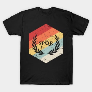 Retro Roman Empire SPQR Icon T-Shirt